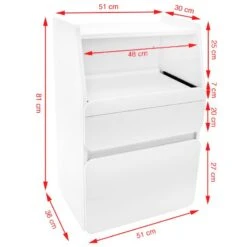 Azzurro Beauty Salon Cabinet Midi 970 White(Azzurro Beauty Salon Cabinet Midi 970 White) -Roxie Cosmetics Shop 106675 7 3