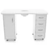 ActiveShop White Desk 2027 With Dual Cabinets & Built-In Absorber(Activeshop White Desk 2027 With Dual Cabinets Built In Absorber)