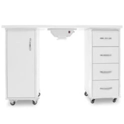 ActiveShop White Desk 2027 With Dual Cabinets & Built-In Absorber(Activeshop White Desk 2027 With Dual Cabinets Built In Absorber) -Roxie Cosmetics Shop 106681 02 2705
