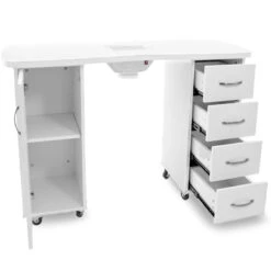 ActiveShop White Desk 2027 With Dual Cabinets & Built-In Absorber(Activeshop White Desk 2027 With Dual Cabinets Built In Absorber) -Roxie Cosmetics Shop 106681 03 2705