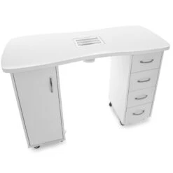 ActiveShop White Desk 2027 With Dual Cabinets & Built-In Absorber(Activeshop White Desk 2027 With Dual Cabinets Built In Absorber) -Roxie Cosmetics Shop 106681 04 2705