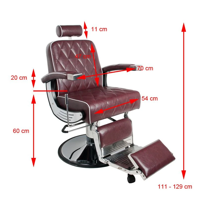 Gabbiano Barber Chair Imperial Maroon(Gabbiano Barber Chair Imperial Maroon) 4 Gabbiano Barber Chair Imperial Maroon(Gabbiano Barber Chair Imperial Maroon) - Image 2