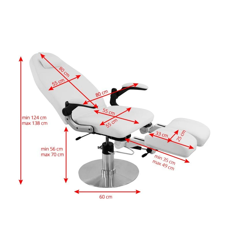 Azzurro Hydraulic Podiatry Chair 713A White(Azzurro Hydraulic Podiatry Chair 713a White) 4 Azzurro Hydraulic Podiatry Chair 713A White(Azzurro Hydraulic Podiatry Chair 713a White) - Image 2