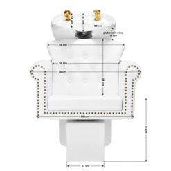 Gabbiano Hairdressing Backwash Unit Berlin Gold & White(Gabbiano Hairdressing Backwash Unit Berlin Gold White) -Roxie Cosmetics Shop 112855 14 1112