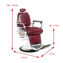 Gabbiano Barber Chair Moto Style Burgundy(Gabbiano Barber Chair Moto Style Burgundy) -Roxie Cosmetics Shop 114959 5 3