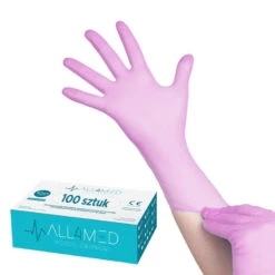 All4med Disposable Diagnostic Nitrile Gloves Pink(All4med Disposable Diagnostic Nitrile Gloves Pink)