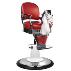 Gabbiano Children's Barber Chair - Maroon Horse(Gabbiano Childrens Barber Chair Maroon Horse)