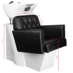 Gabbiano Hair Wash Unit Black & White(Gabbiano Hair Wash Unit Black White) -Roxie Cosmetics Shop 125398 8 1