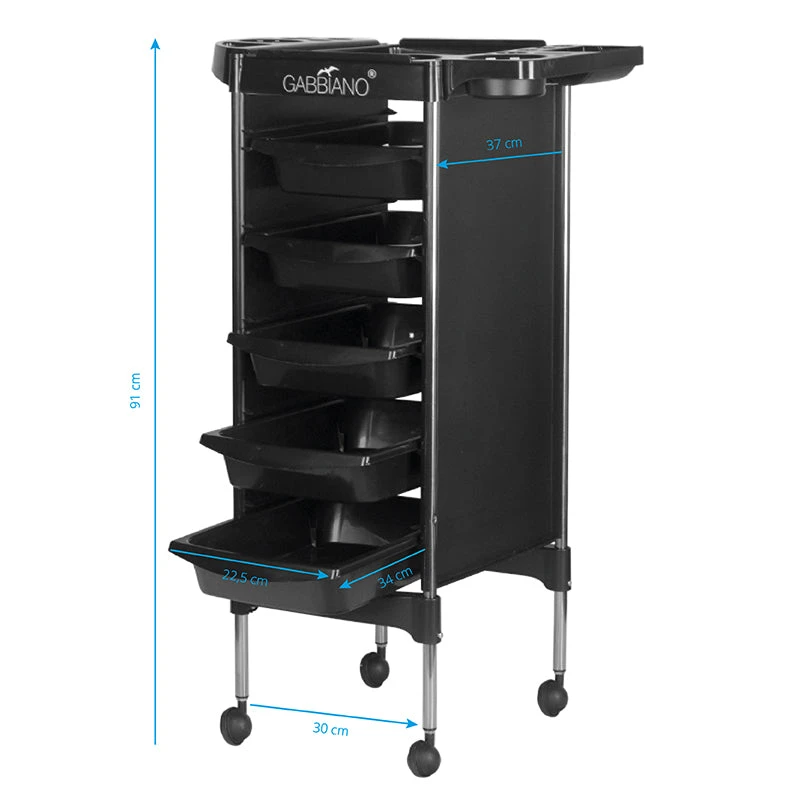 Gabbiano Hairdressing Trolley Fx11-5 Black(Gabbiano Hairdressing Trolley Fx11 5 Black) 4 Gabbiano Hairdressing Trolley Fx11-5 Black(Gabbiano Hairdressing Trolley Fx11 5 Black) - Image 2