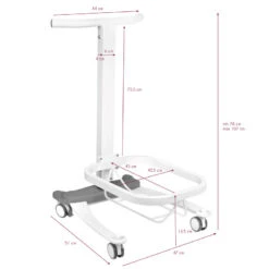 ACTIVESHOP Comfort Pedicure Tray On Wheels With Lift Function(Comfort Pedicure Tray On Wheels With Lift Function) -Roxie Cosmetics Shop 125922 13 2