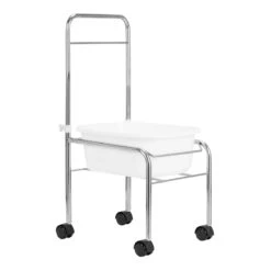 ACTIVESHOP Pedicure Tray On Wheels, Chrome(Pedicure Tray On Wheels Chrome)