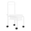 ACTIVESHOP White Pedicure Tray On Wheels(White Pedicure Tray On Wheels)