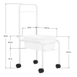 ACTIVESHOP White Pedicure Tray On Wheels(White Pedicure Tray On Wheels) 11 ACTIVESHOP White Pedicure Tray On Wheels(White Pedicure Tray On Wheels) -Roxie Cosmetics Shop 126397 06 0106