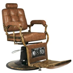 Gabbiano Barber Chair Boss Old Leather Light Brown(Gabbiano Barber Chair Boss Old Leather Light Brown)