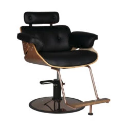 Gabbiano Hairdressing Chair Florence Black Walnut(Gabbiano Hairdressing Chair Florence Black Walnut)