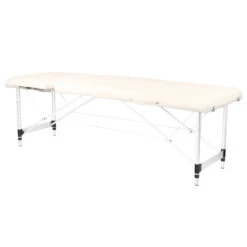 ActivFizjo Aluminum Folding Massage Table Comfort 2 Segments Cream & Silver(Activfizjo Aluminum Folding Massage Table Comfort 2 Segments Cream Silver)
