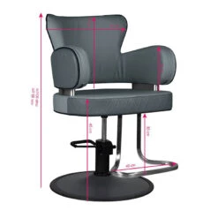 Gabbiano Gray Hairdressing Chair In Eindhoven(Gabbiano Gray Hairdressing Chair In Eindhoven) -Roxie Cosmetics Shop 128452 5 1