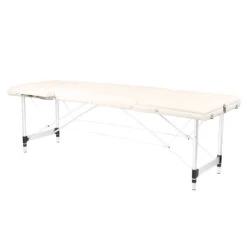 ActivFizjo Aluminum Folding Massage Table Comfort 3 Segments Cream & Silver(Activfizjo Aluminum Folding Massage Table Comfort 3 Segments Cream Silver)