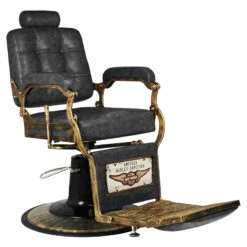 Gabbiano Barber Chair Boss HD Old Leather Black(Gabbiano Barber Chair Boss Hd Old Leather Black) -Roxie Cosmetics Shop 131780 2
