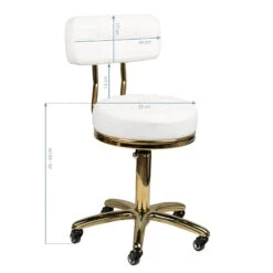 ActiveShop Cosmetic Stool Gold AM-961 White(Cosmetic Stool Gold Am 961 White) -Roxie Cosmetics Shop 131988 5