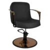 Gabbiano Styling Armchair, Copper, Black Bologna(Gabbiano Styling Armchair Copper Black Bologna)