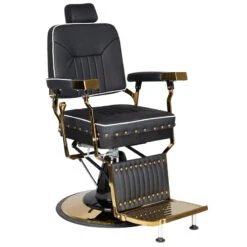 Gabbiano Black Filippo Gold Barber Armchair(Gabbiano Black Filippo Gold Barber Armchair)