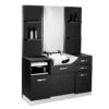 Gabbiano B085 Barber Console With Wash Basin Black(Gabbiano B085 Barber Console With Wash Basin Black) -Roxie Cosmetics Shop 132990 1