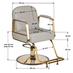 Gabbiano Hairdressing Chair Acri Gold - Beige(Gabbiano Hairdressing Chair Acri Gold Beige) 13 Gabbiano Hairdressing Chair Acri Gold - Beige(Gabbiano Hairdressing Chair Acri Gold Beige) -Roxie Cosmetics Shop 133105 07 2905