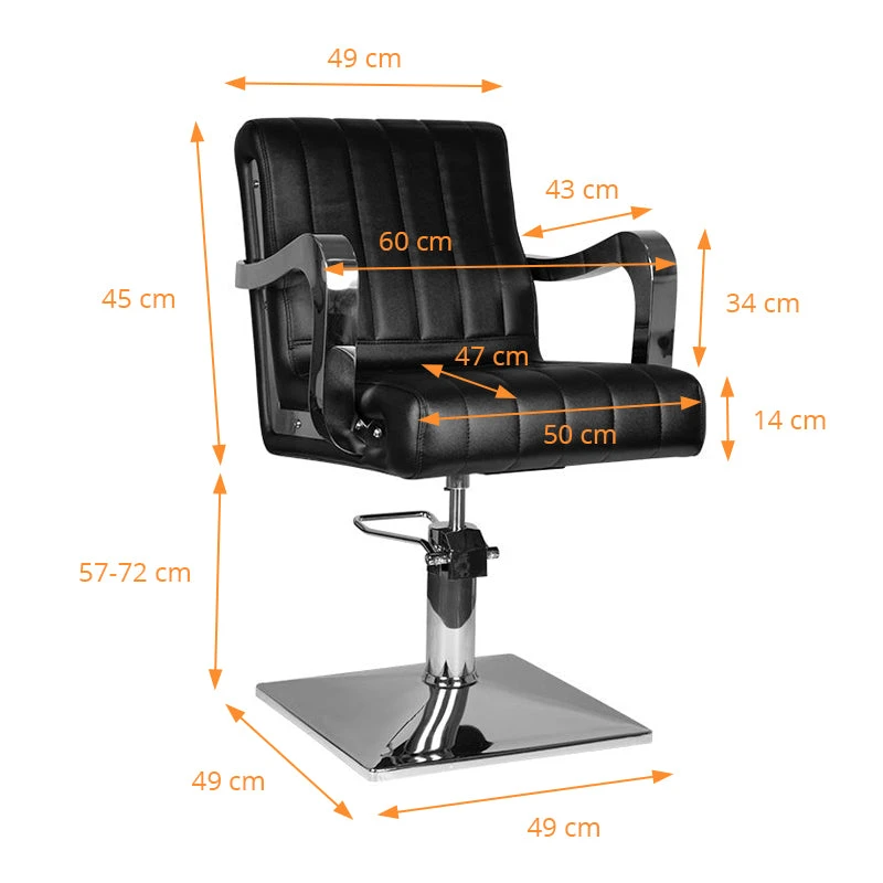 Gabbiano Black Toulouse Barber Chair(Gabbiano Black Toulouse Barber Chair) 4 Gabbiano Black Toulouse Barber Chair(Gabbiano Black Toulouse Barber Chair) - Image 2