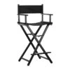 Gabbiano Black Aluminium Make-up Chair(Gabbiano Black Aluminium Make Up Chair)