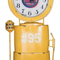 Barber Shop Decoration Clock Vintage Yellow Gas Pump(Barber Shop Decoration Clock Vintage Yellow Gas Pump) -Roxie Cosmetics Shop 135177 2