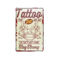 Tattoo Studio Decorative Board TA109 'Tattoo Is Not A Crime'(Tattoo Studio Decorative Board Ta109 Tattoo Is Not A Crime)