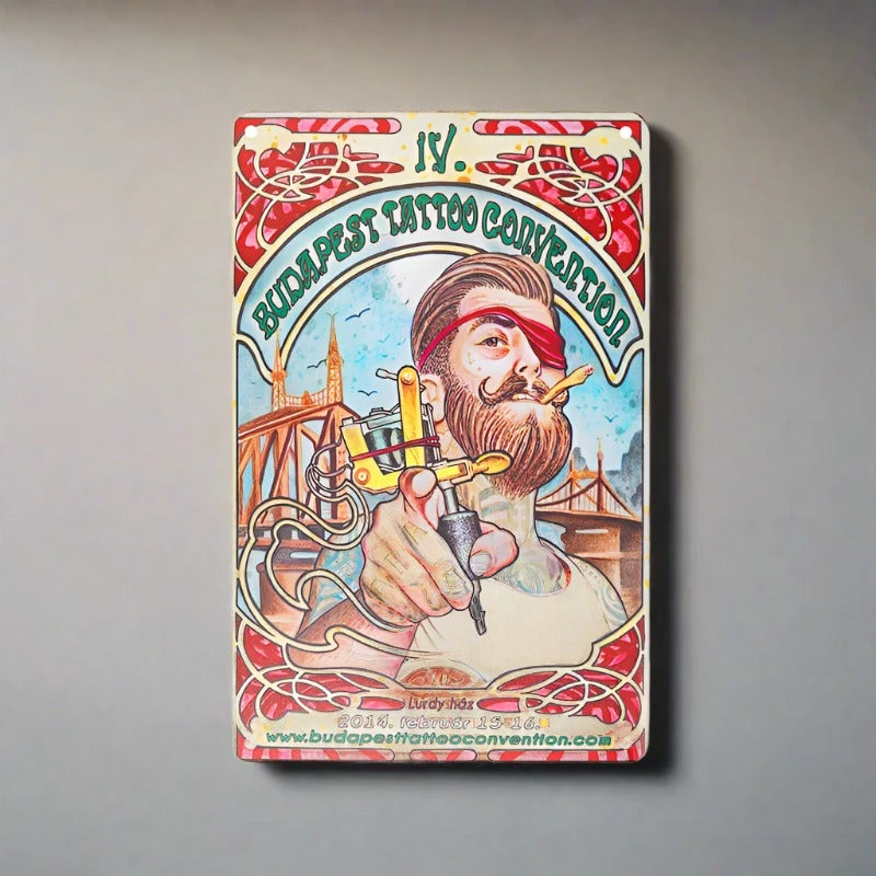 Tattoo Studio Decorative Board TA124 'Budapest Tattoo'(Tattoo Studio Decorative Board Ta124 Budapest Tattoo) 4 Tattoo Studio Decorative Board TA124 'Budapest Tattoo'(Tattoo Studio Decorative Board Ta124 Budapest Tattoo) - Image 2