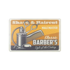 Decorative Plaque For Barber Shop B001 'Shave & Haircut'(Decorative Plaque For Barber Shop B001)