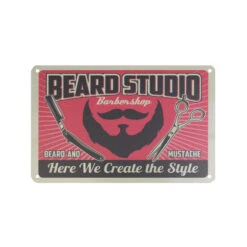 Decorative Plaque For Barber Shop B003 'Beard Studio'(Decorative Plaque For Barber Shop B003)