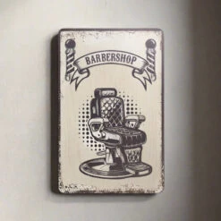 Decorative Plaque For Barber Shop B058 'Barbershop'(Decorative Plaque For Barber Shop B058 Barbershop) -Roxie Cosmetics Shop 135244 1