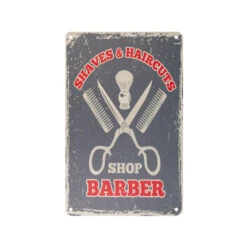 Decorative Plaque For Barber Shop B064 'Shaves & Haircuts'(Decorative Plaque For Barber Shop B064 Shaves Haircuts)