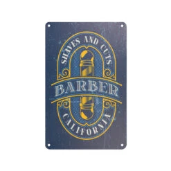 Decorative Plaque For Barber Shop B076 'Shaves & Cuts California'(Decorative Plaque For Barber Shop B076 Shaves Cuts California)