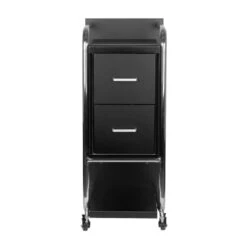 GABBIANO HAIRDRESSER TROLLEY SOLO SILVER BLACK(Gabbiano Hairdresser Trolley Solo Silver Black) -Roxie Cosmetics Shop 135395 2