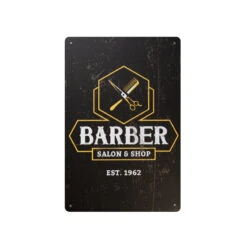 Decorative Plaque For Barber Shop B035 'Barber Salon & Shop'(Decorative Plaque For Barber Shop B035 Barber Salon Shop)