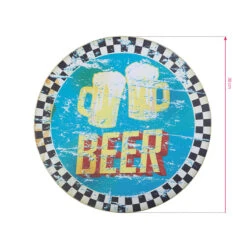 Decorative Plaque For Barber Shop Or Tattoo Salon Round 'Beer'(Decorative Plaque For Barber Shop Or Tattoo Salon Round Beer) -Roxie Cosmetics Shop 135650 3