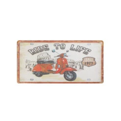 Decorative Plaque For Barber Shop & Tattoo Salon 620 'Ride To Life'(Decorative Plaque For Barber Shop Tattoo Salon 620 Ride To Life)