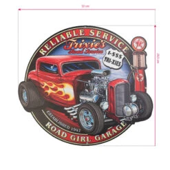 Barber Shop & Tattoo Studio Decorative Board N040 'Reliable Service'(Barber Shop Tattoo Studio Decorative Board N040 Reliable Service) -Roxie Cosmetics Shop 135666 2