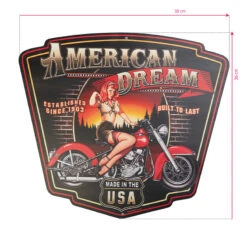 Barber Shop & Tattoo Studio Decorative Board N169 'American Dream'(Barber Shop Tattoo Studio Decorative Board N169 American Dream) -Roxie Cosmetics Shop 135669 2