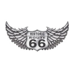 Decorative Plaque For Barber Shop Or Tattoo Salon N212 'Route 66'(Decorative Plaque For Barber Shop Or Tattoo Salon N212 Route 66)