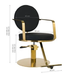 Gabbiano Hairdressing Chair Arras Black Gold(Gabbiano Hairdressing Chair Arras Black Gold) -Roxie Cosmetics Shop 136679 6 0401