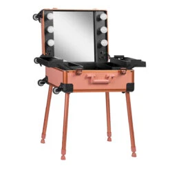 ActiveShop Case Portable Makeup Stand T-27 Rose Gold(Activeshop Case Portable Makeup Stand T 27 Rose Gold)