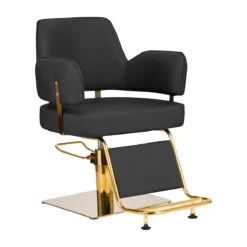 GABBIANO HAIRDRESSING CHAIR LINZ GOLD BLACK(Gabbiano Hairdressing Chair Linz Gold Black)