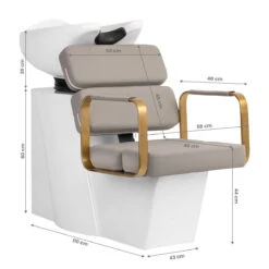 Gabbiano Porto Backwash Unit Gold & Grey(Gabbiano Porto Backwash Unit Gold Grey) -Roxie Cosmetics Shop 137095 8 0803