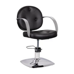 GABBIANO HAIRDRESSING CHAIR ASTI BLACK(Gabbiano Hairdressing Chair Asti Black)